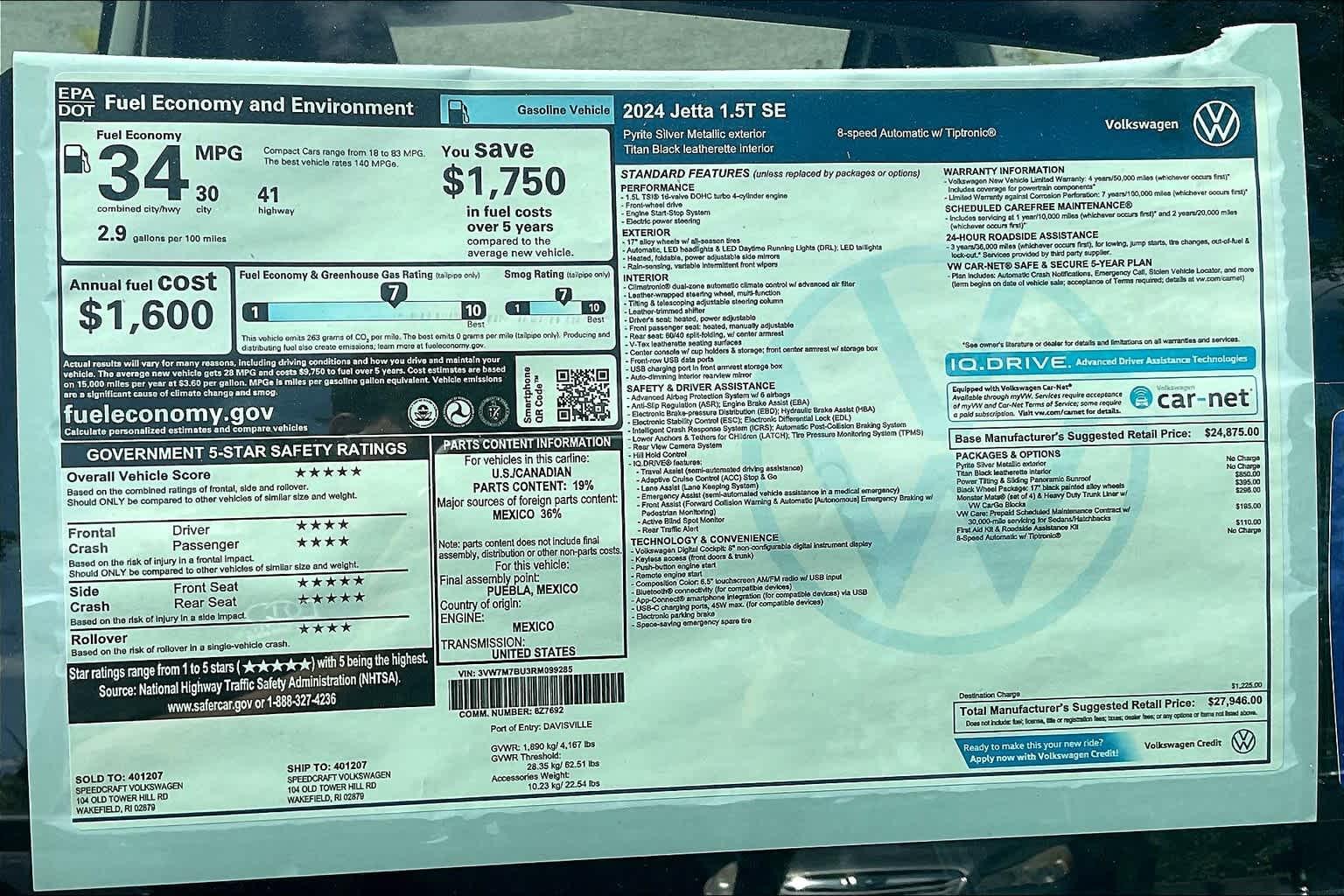 2024 Volkswagen Jetta SE - Photo 17