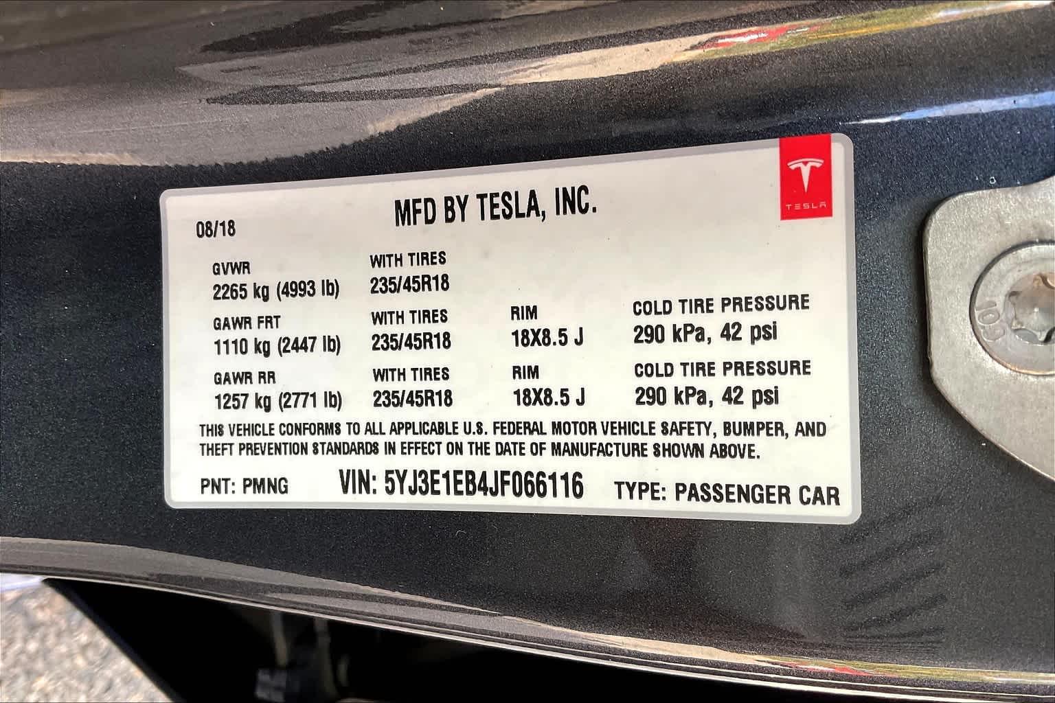 2018 Tesla Model 3 Long Range Battery - Photo 53