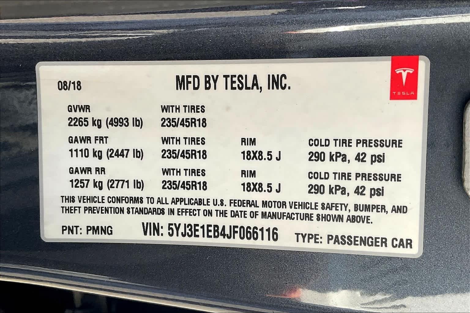 2018 Tesla Model 3 Long Range Battery - Photo 54