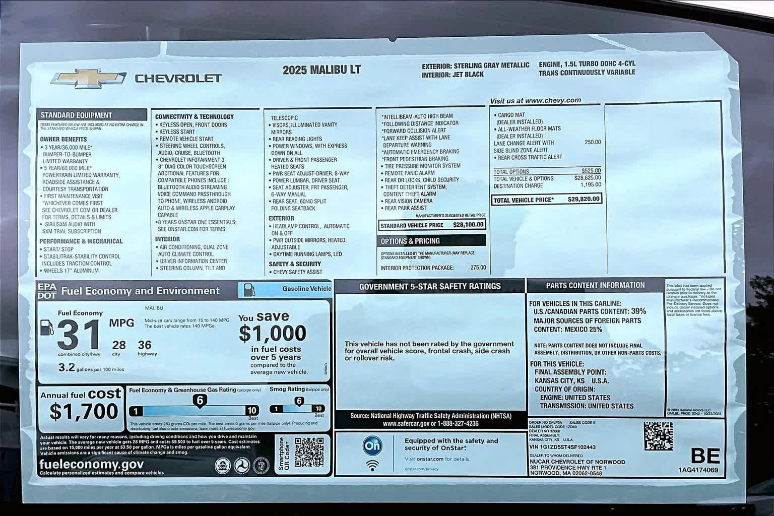 2025 Chevrolet Malibu LT - Photo 17