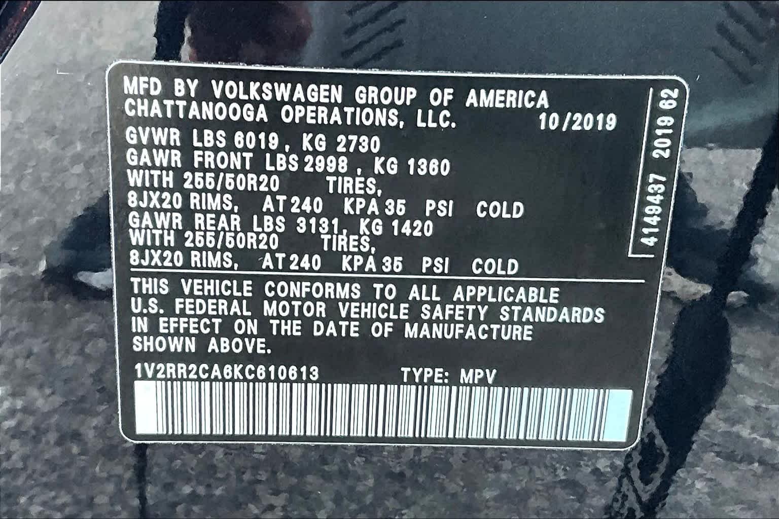 2019 Volkswagen Atlas 3.6L V6 SEL R-Line - Photo 36